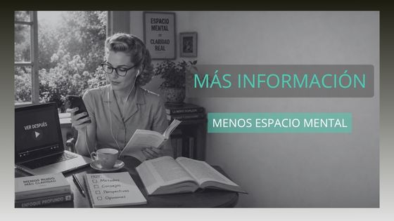 mujer retro con libro pc y movil busca informacion
