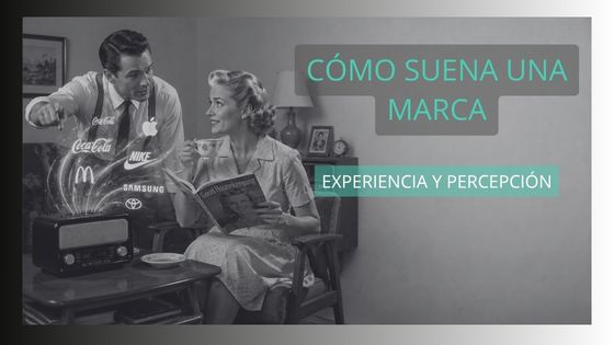 mujer y hombre retro escuchan publicidad en radio