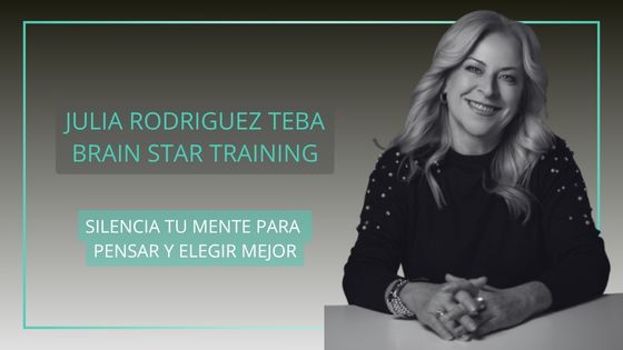 Julia Rodríguez Teba durante la entrevista para Voz y Emociones sobre el ruido mental y el método Brain